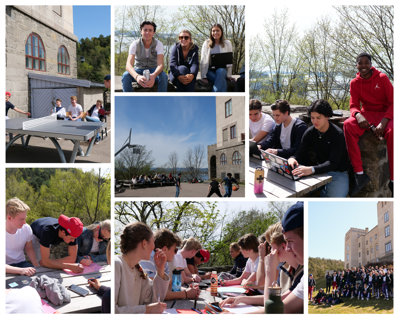 Elever i skolegården på Kongshavn, mai 2024 Elever i skolegården på Kongshavn, mai 2024