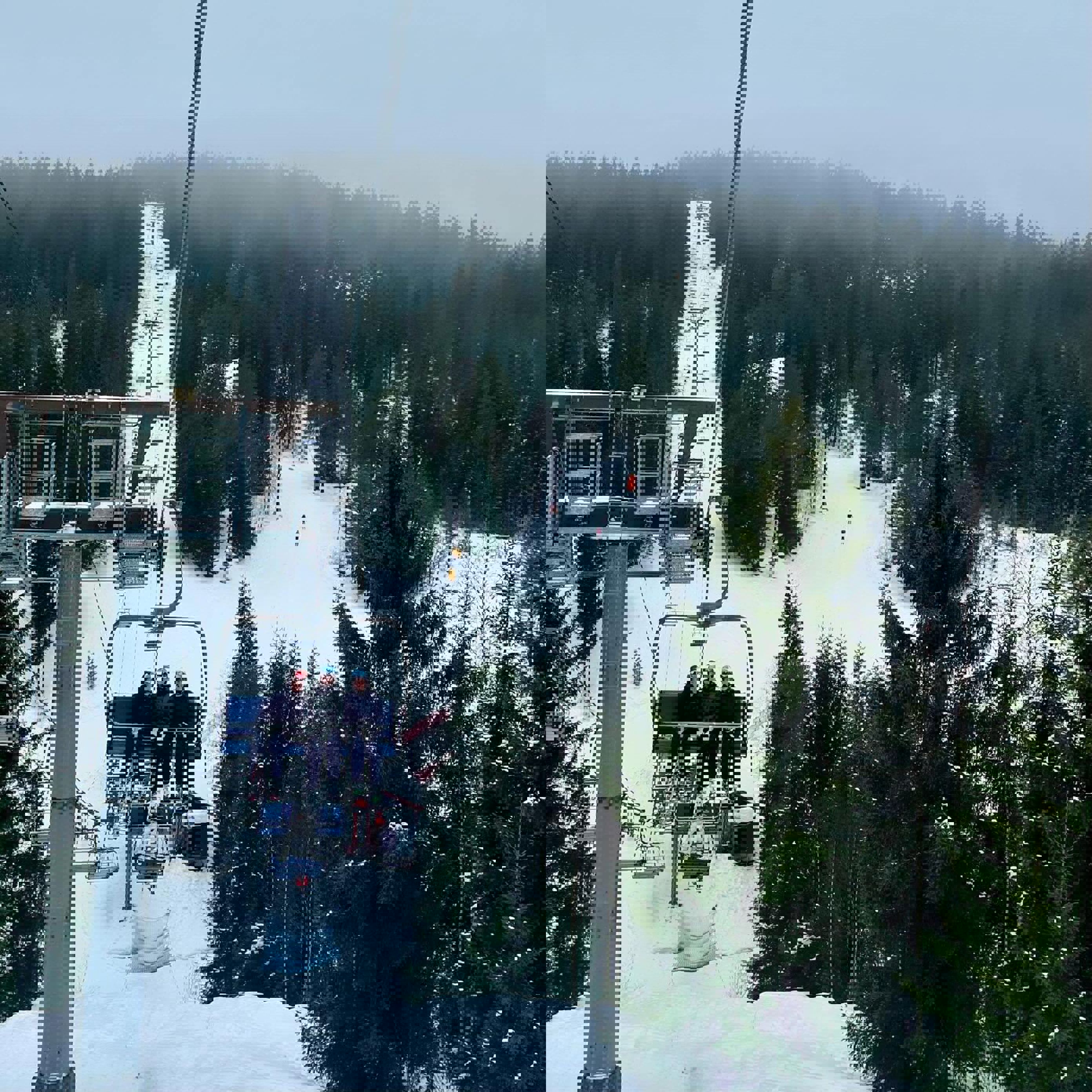 en skiheis med mennesker på en skiheis med mennesker på