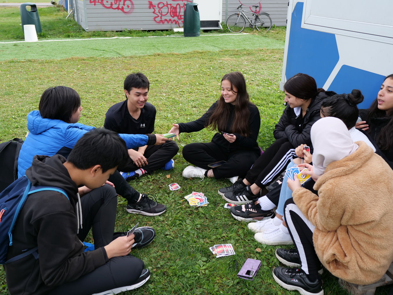 Elever på idrettsdag